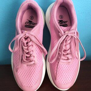 Crane Fitness Ladies Pink Memory Foam Trainers Shoes Sneakers Women's Size 8